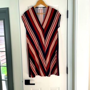 Striped A-Line dress by Mango